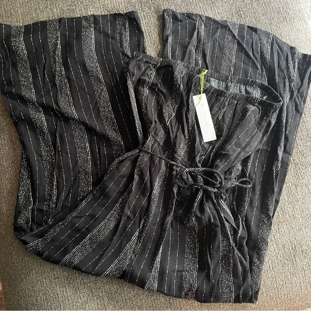 Good Luck Gem Black Strapless Romper